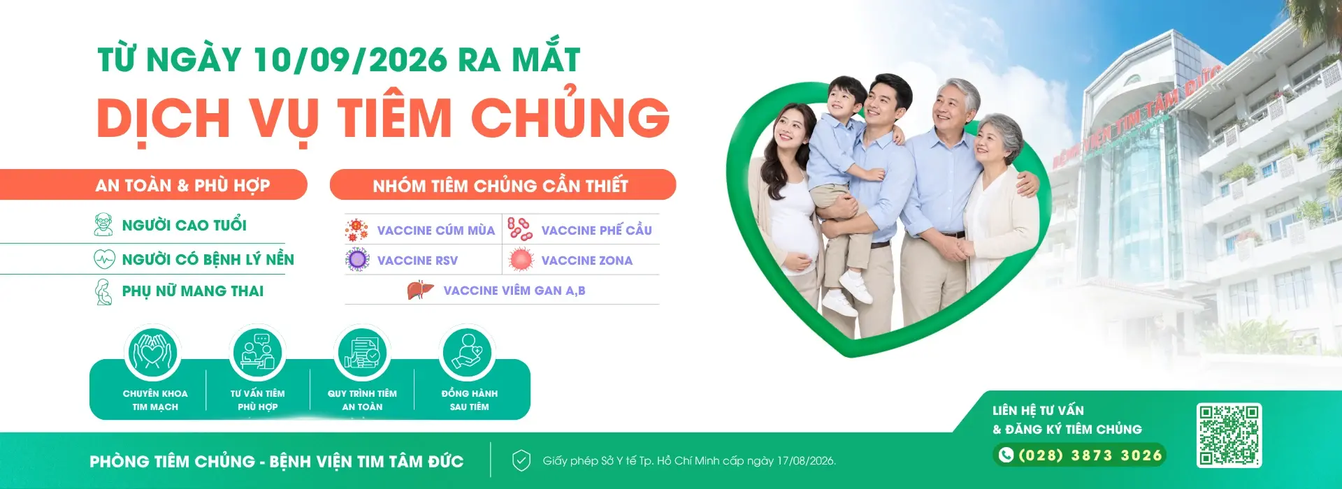 Bệnh viện Tim Tâm Đức ra mắt dịch vụ tiêm chủng an toàn cho người cao tuổi và người có bệnh nền